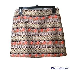 LOFT Women's Embroidered Mini Skirt Size 12